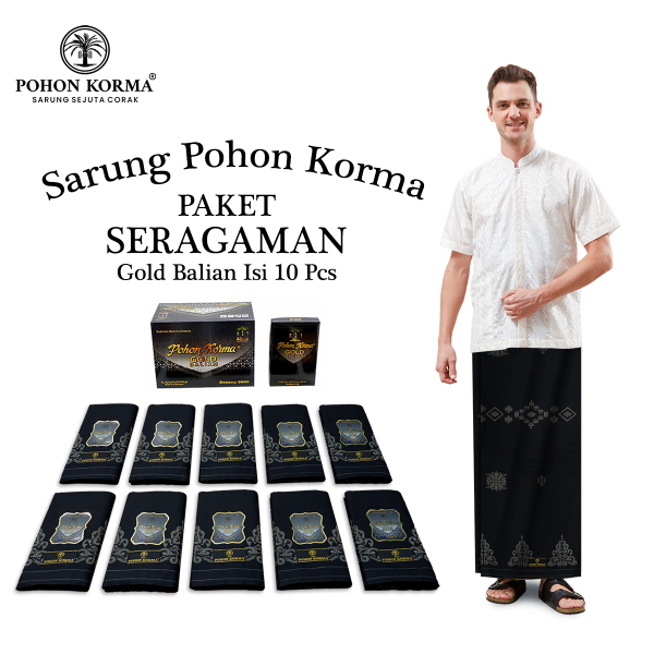 Sarung Pohon Korma Paket Seragaman isi 10 Pcs Gold Balian