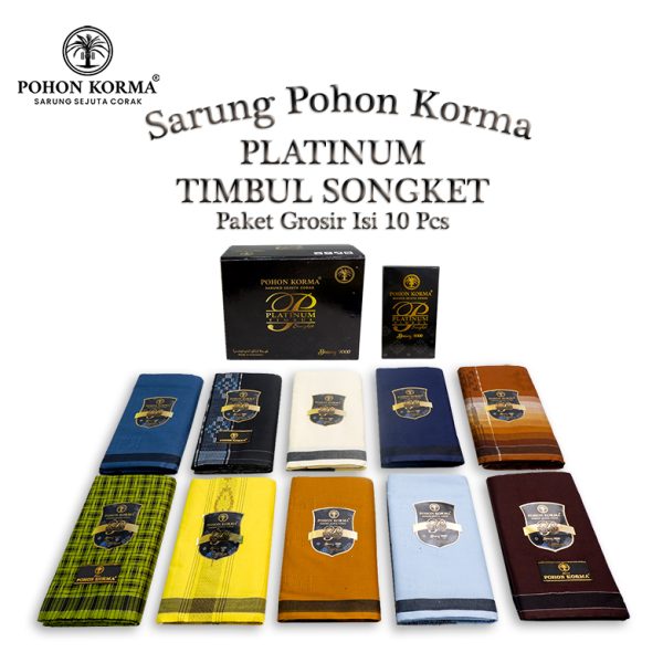 Sarung Pohon Korma PLATINUM TIMBUL SONGKET ISI 10 PCS